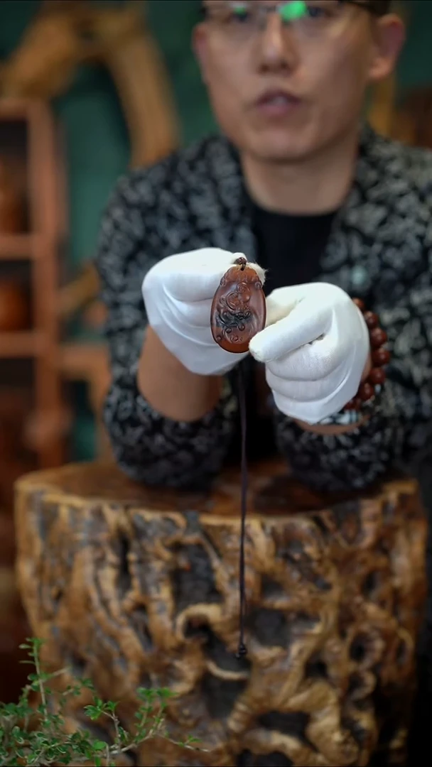 枣木雷击枣木貔貅吊坠