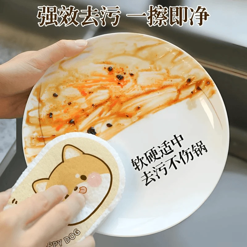 木浆洗碗百洁布吸水耐用魔力擦洗碗海绵厨房刷锅刷碗神器宝宝