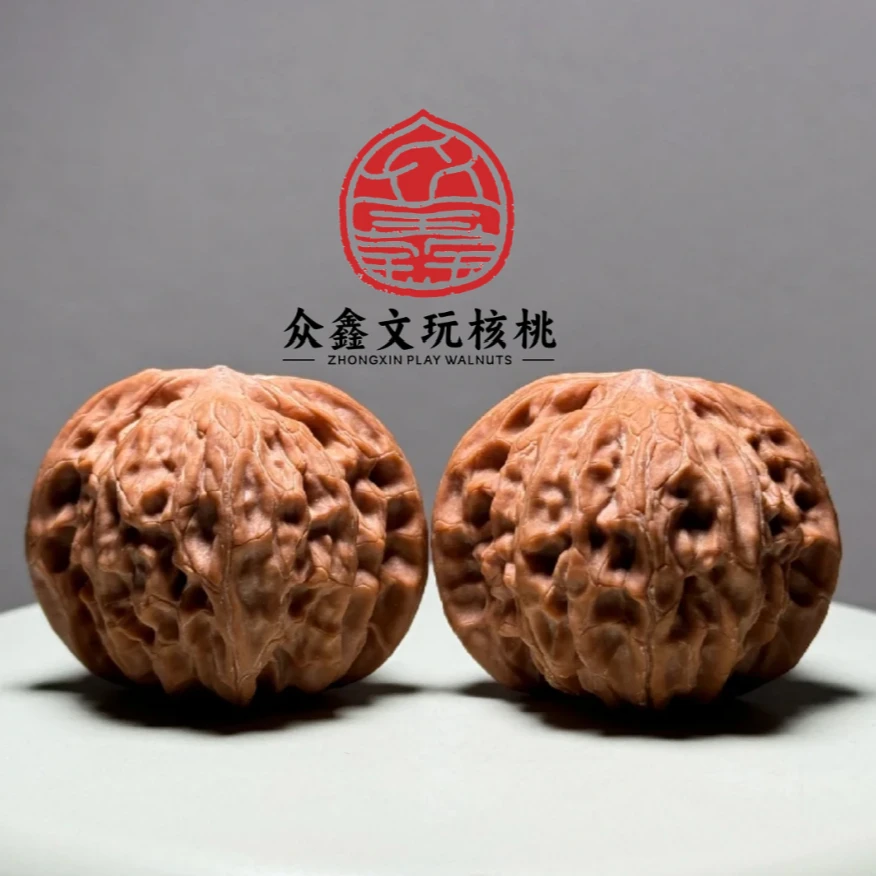 众鑫文玩**25年头茬磨盘核桃39尺寸（全品）