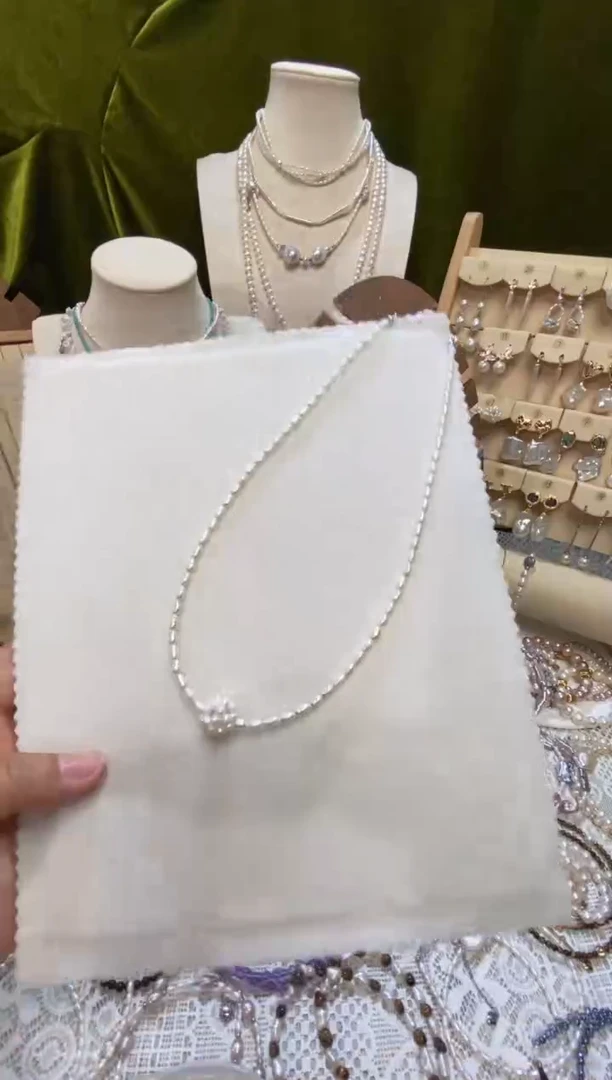 淡水珍珠钛钢颈饰设计款项链