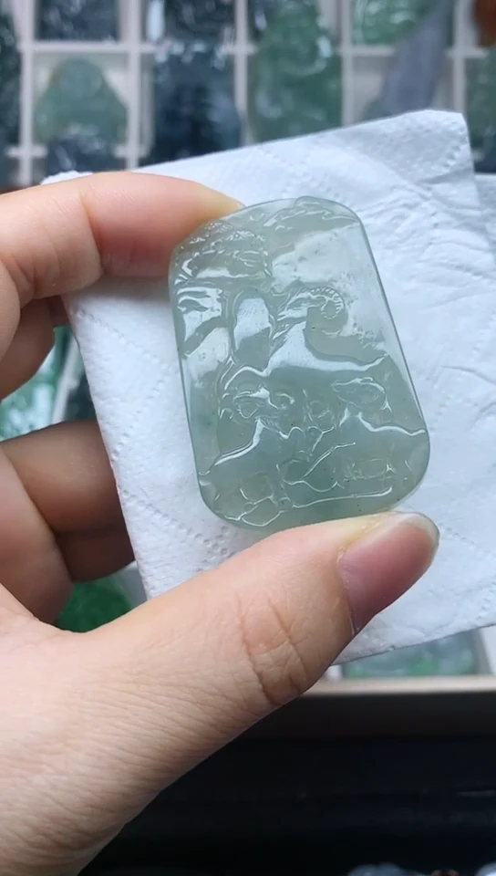翡翠未镶嵌颈饰翡翠A货天然缅甸玉吊坠
