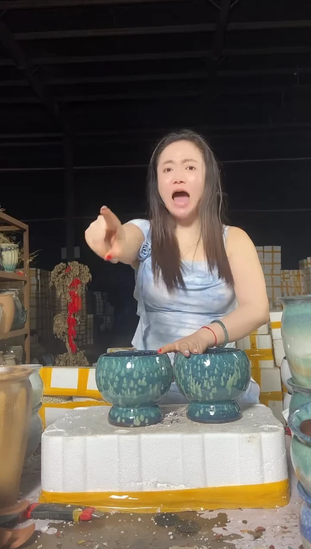 宜兴紫砂粗陶花盆