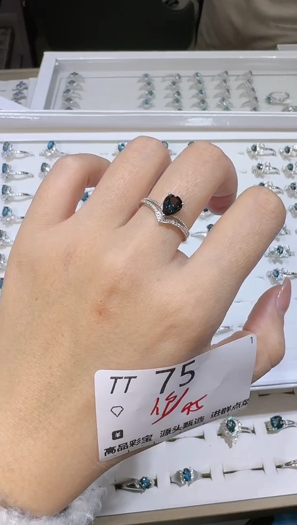 【闪购商品】托帕石戒指银S925镶嵌多样性发一TT75