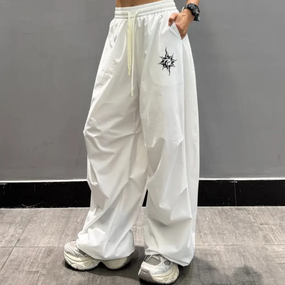 760款伞兵裤宽松抽绳长裤潮流休闲百搭薄款