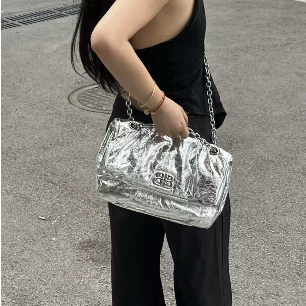 95新 Balenciaga/巴黎世家 CS6117 巴黎世家 银色monaco