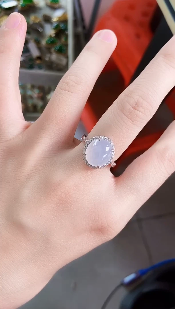 翡翠戒指银S925镶嵌485879