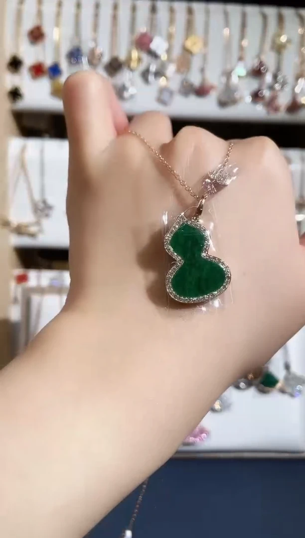 【闪购商品】钻石套链18K金镶嵌钻石K玫