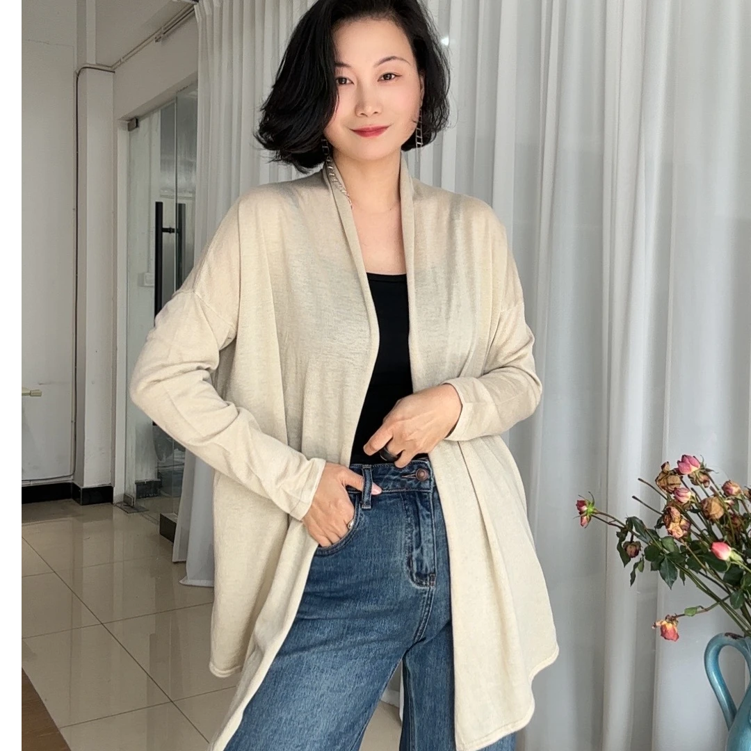 【超博披肩外套】源源设计针织空调衫披肩防晒显瘦干净气质短上衣