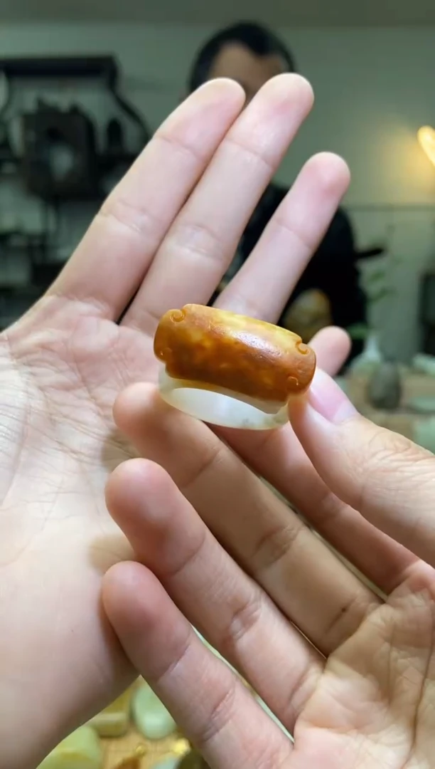 未镶嵌戒指和田玉新疆和田玉戒指扳指 内径21