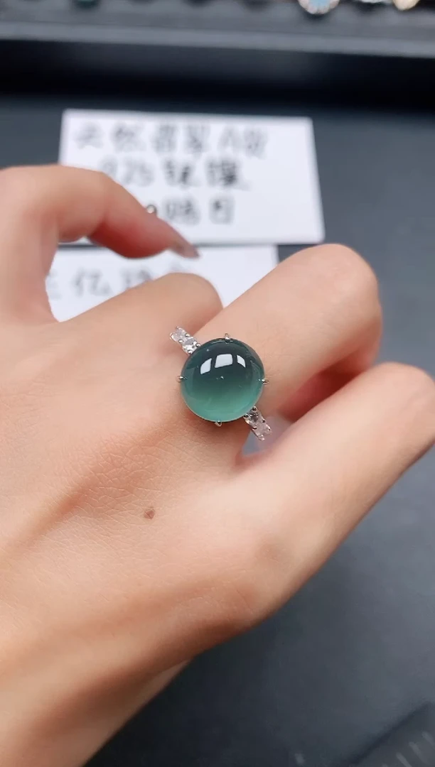 银S925镶嵌戒指翡翠1111