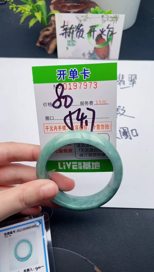 未镶嵌手镯翡翠73天然翡翠A货