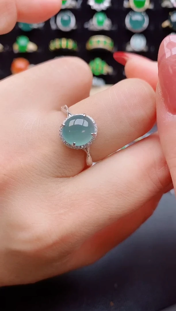 【闪购商品】翡翠戒指银S925镶嵌580550