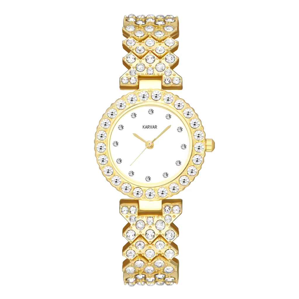 热卖时尚百搭镶钻数字手链女士手表