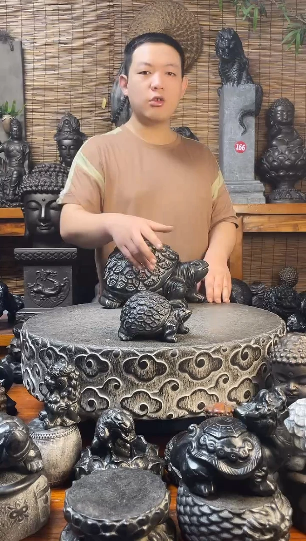 石材13金钱龟天然青石雕刻