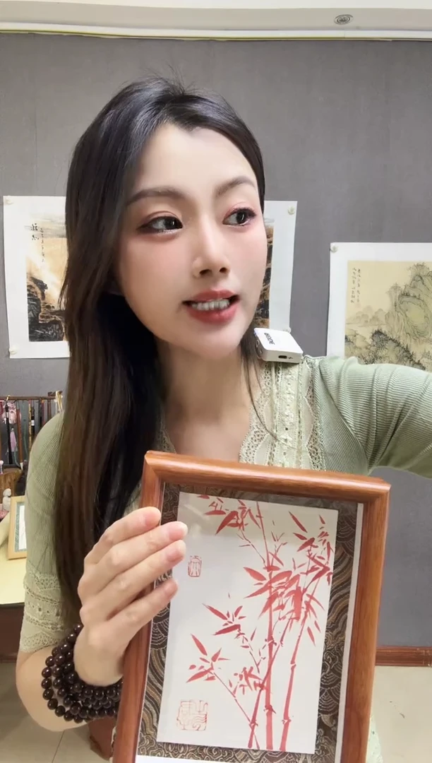 国画开场福利手绘国画摆台