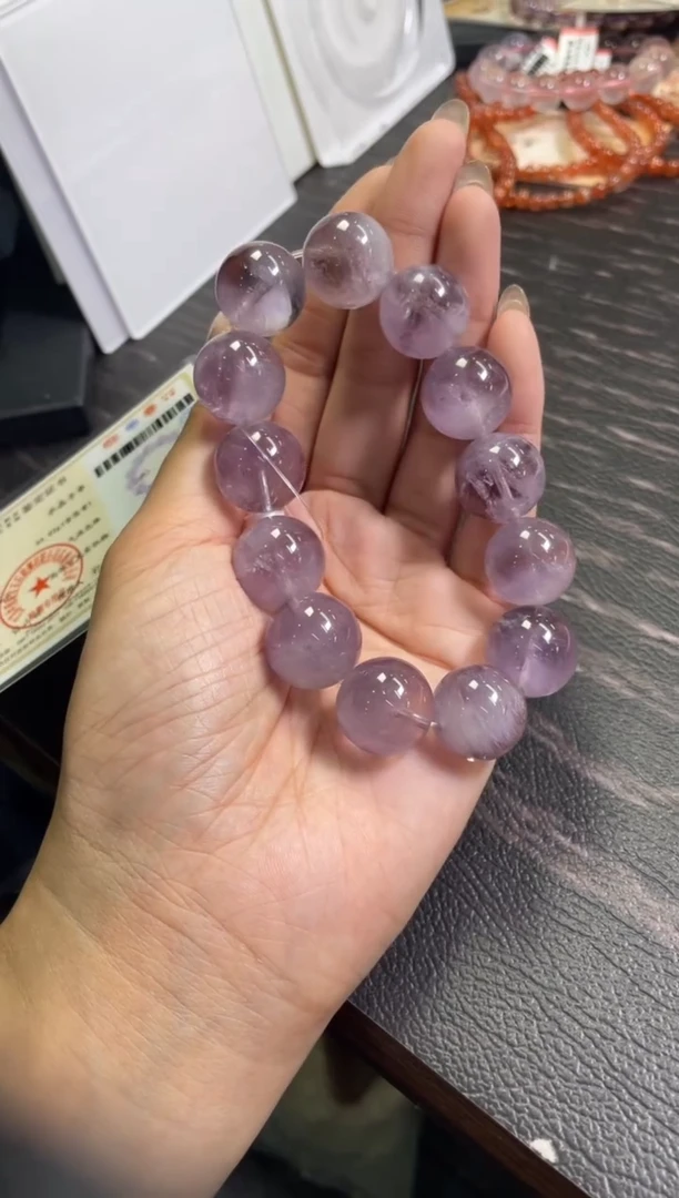 水晶手链未镶嵌17.5±/x-540【紫兔毛