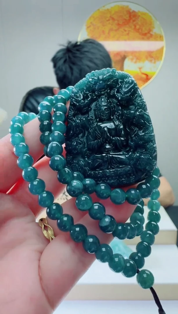 翡翠未镶嵌颈饰多样性随机发其一