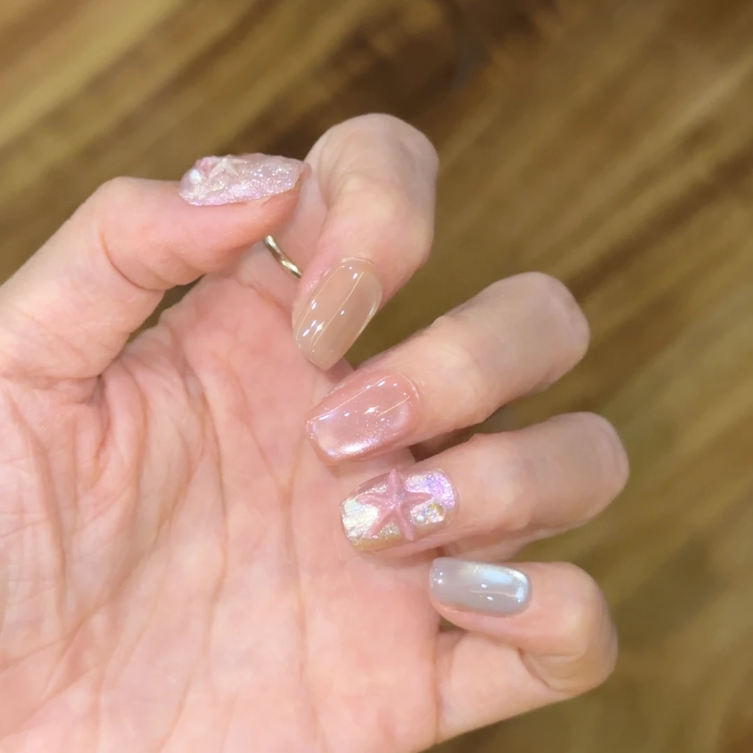 派海星 纯手工定制穿戴甲美甲成品美甲贴片10片