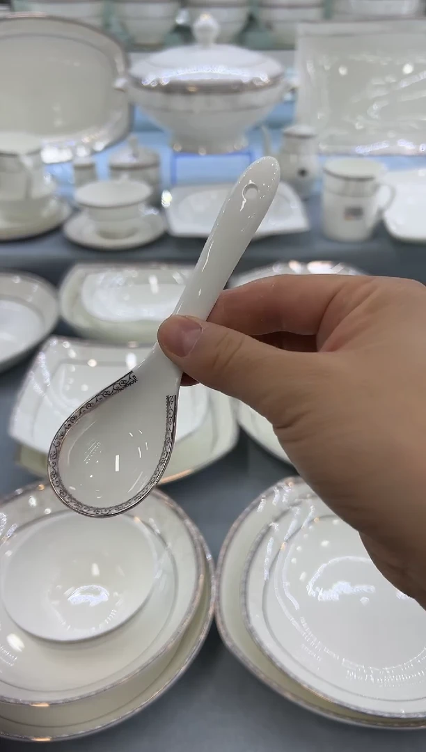 骨瓷玲珑小勺10个