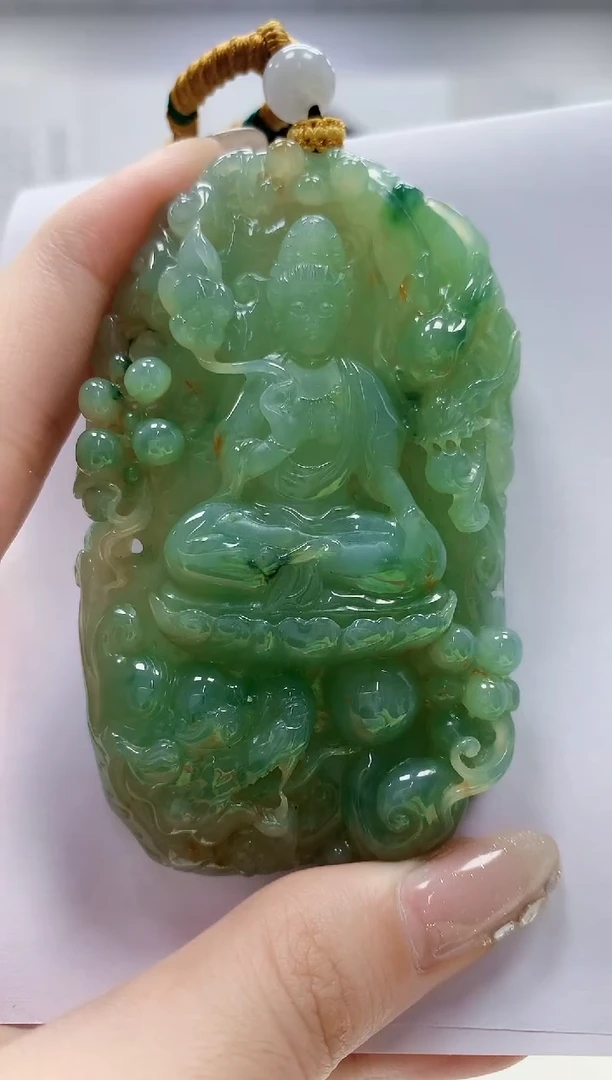 未镶嵌定制翡翠5060jw-毛货挂件64