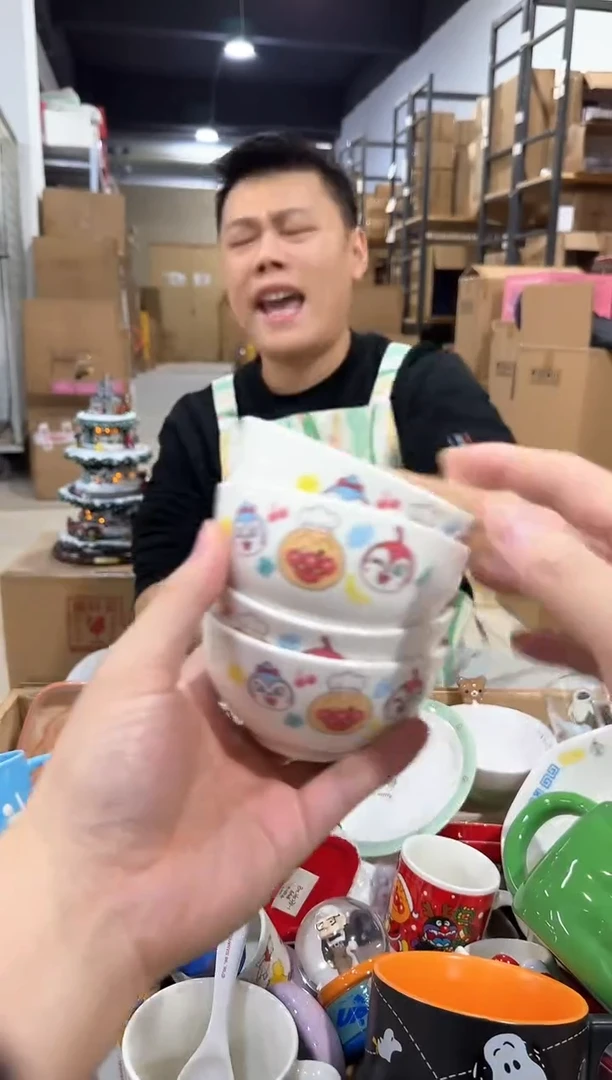 瓷片面包超人小碗4件套