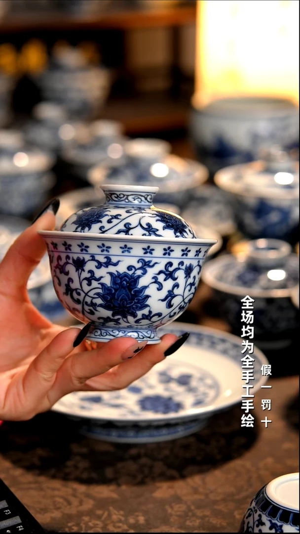 景德镇全手工手绘柴窑茶器福利