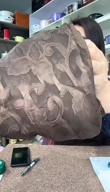 三醋酯纤维珍*咖色围巾