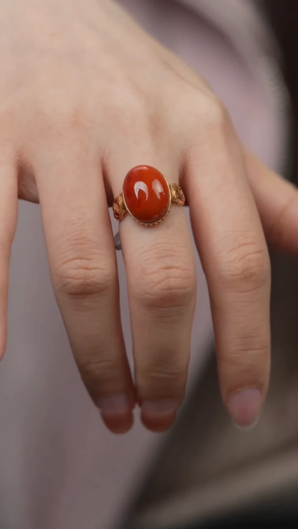 未镶嵌Q79（多样性发一件）南红玛瑙戒指