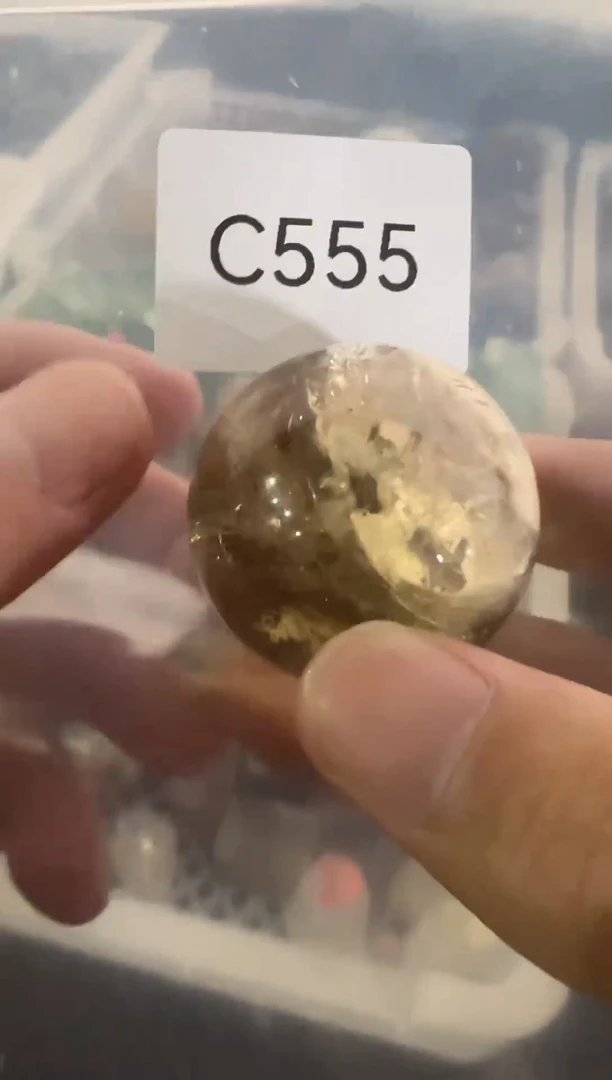 未镶嵌珠宝半成品水晶C555 约3.5cm