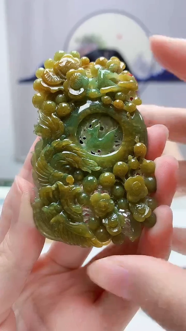 未镶嵌定制翡翠4852zm-毛货挂件34