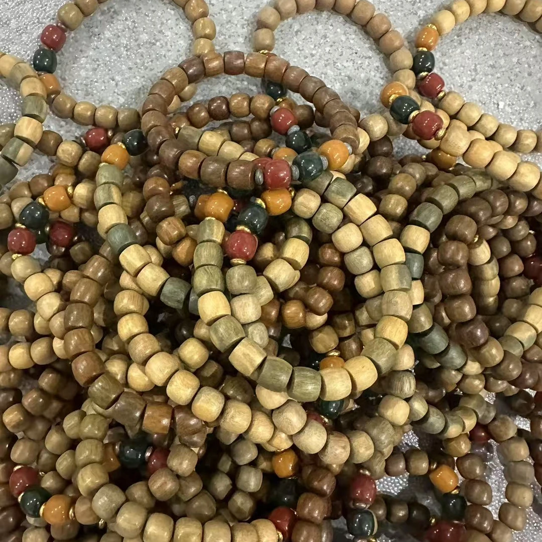 Q29 绿檀0.8cm单圈手串 样式多样性发其一