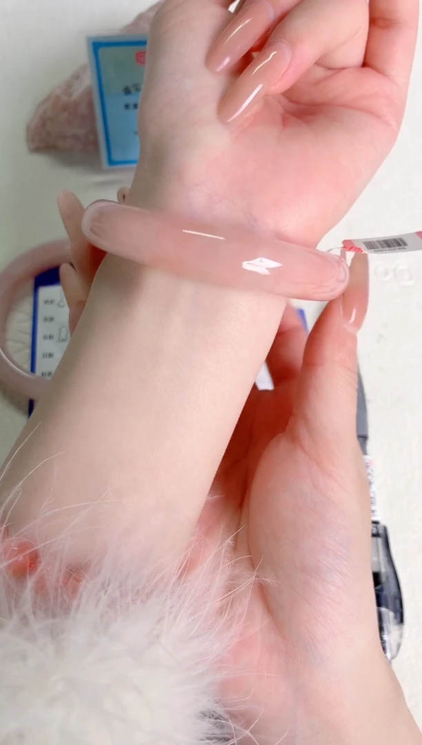 未镶嵌手镯石英质玉桃花87-圈口60