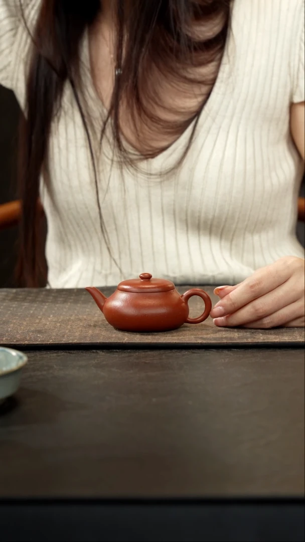 茶壶紫砂k****e朱泥全手君德壶独孔