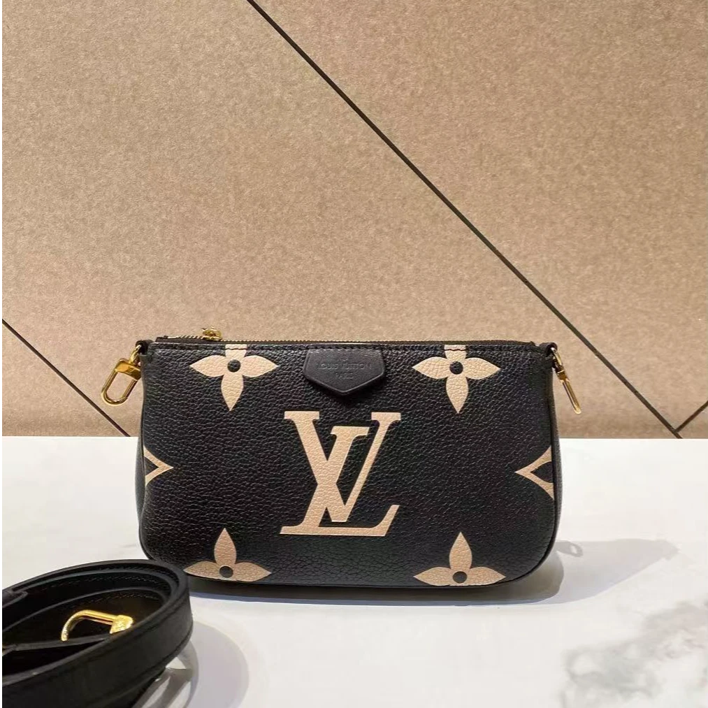 99新 LV 帝爵奢品LV 黑白压花二合一单包