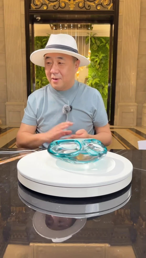 【闪购商品】摆件AJ01014三头天青色雪茄缸