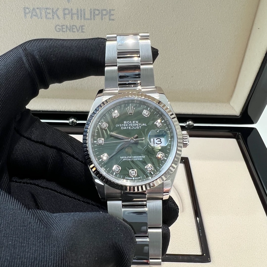 95新 Rolex/劳力士 劳力士日志126234棕榈叶钻刻22年全套