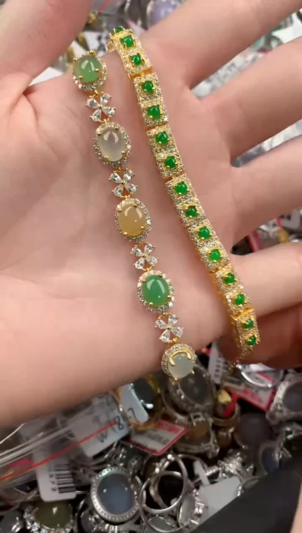 银S925镶嵌戒指翡翠222   9