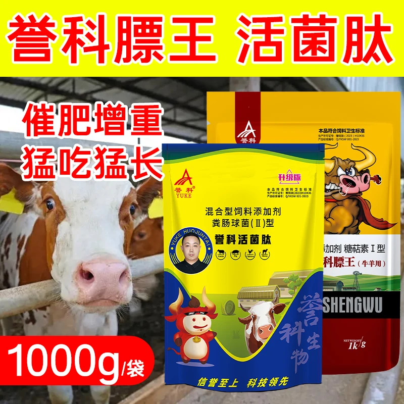 誉科活菌肽育肥牛膘王牛羊拉大骨架开胃肉牛增重强效增肥减少过料