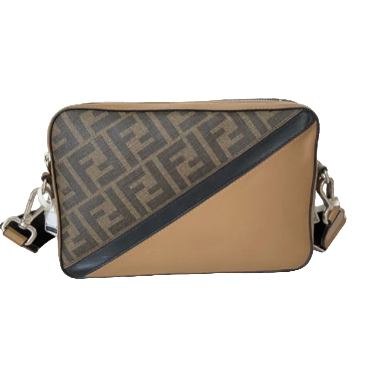 95新 FENDI/芬迪 芬迪老花拼皮斜挎包211