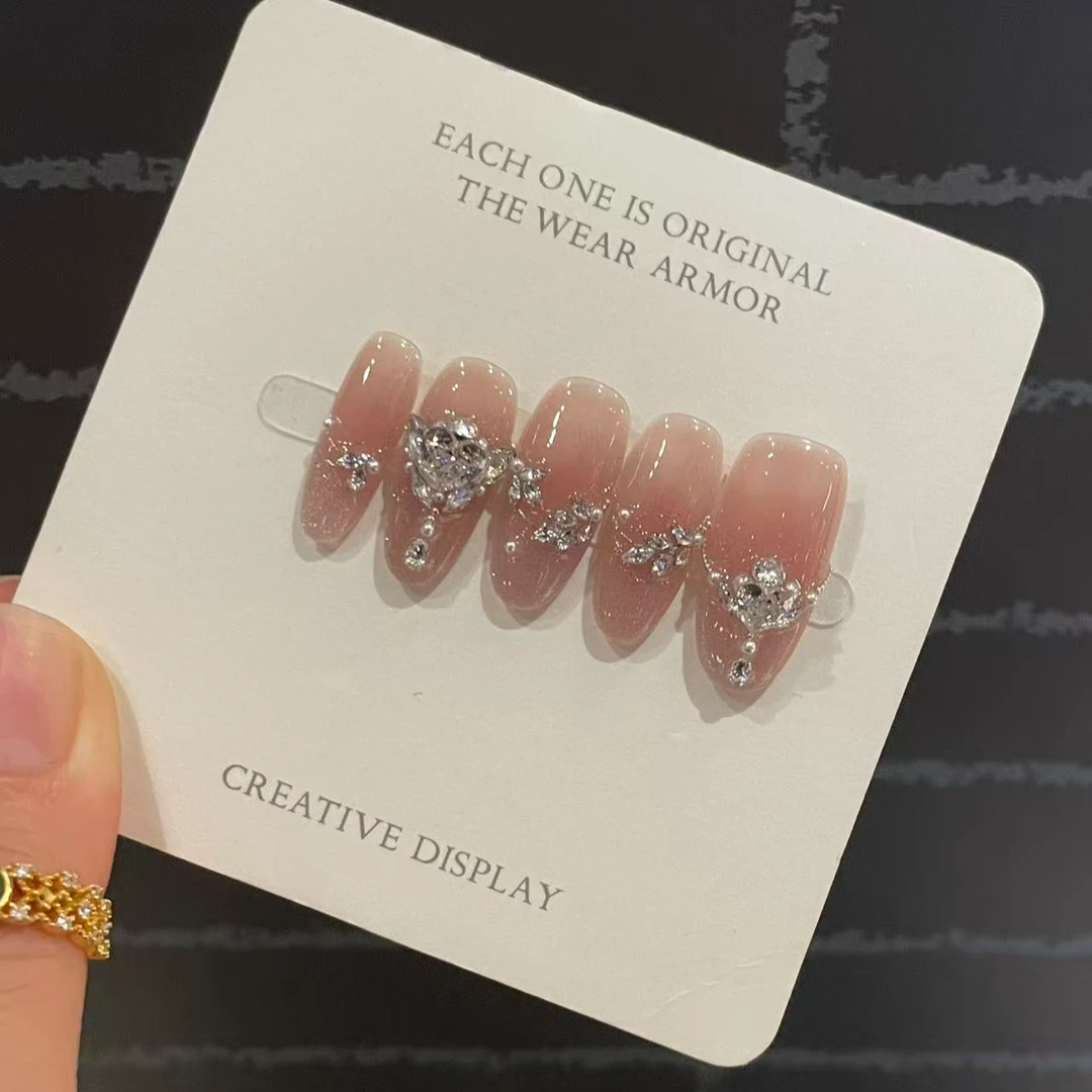 【权贵（锆石）】纯手工美甲10片装  轻奢气质