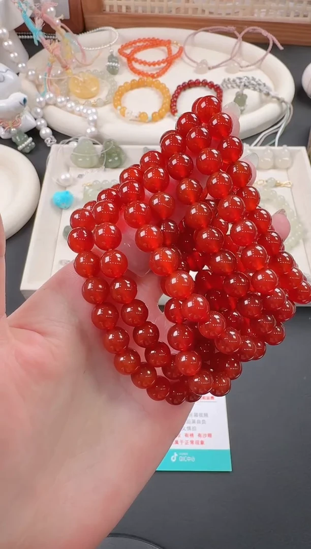 玛瑙/玉髓未镶嵌手串1拍一发一