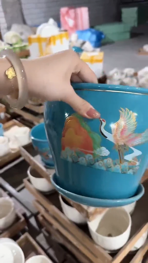 高温陶瓷花盆+E28