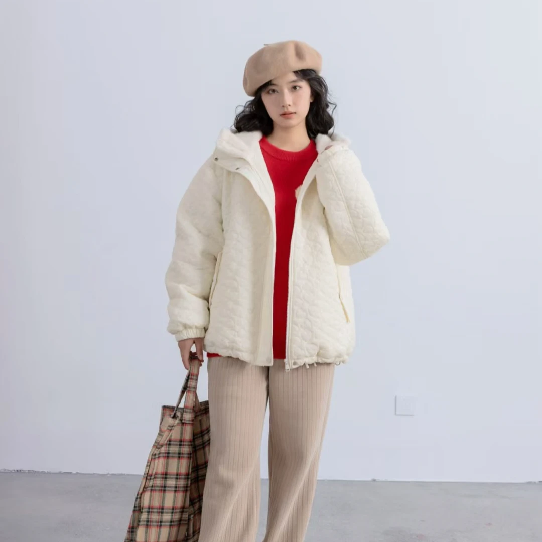 75960高端专享老林家天花板青少年棉衣米色