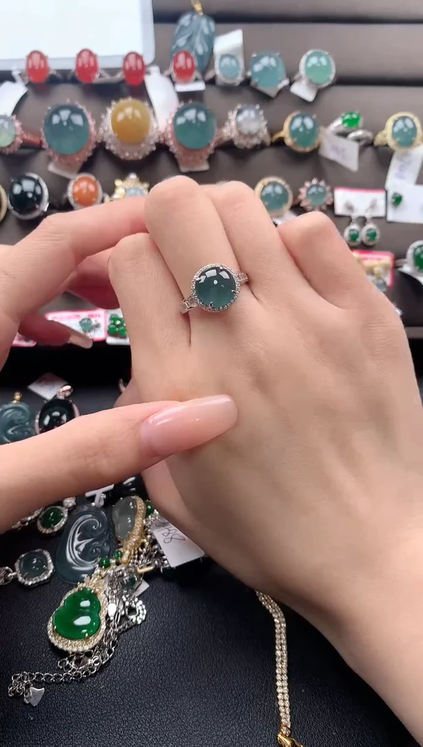 【闪购商品】翡翠戒指银S925镶嵌31231231