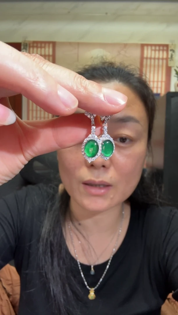 颈饰银S925镶嵌翡翠00008019