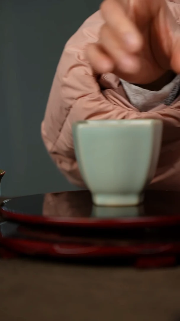 全品 四方杯 支钉烧 仿古釉