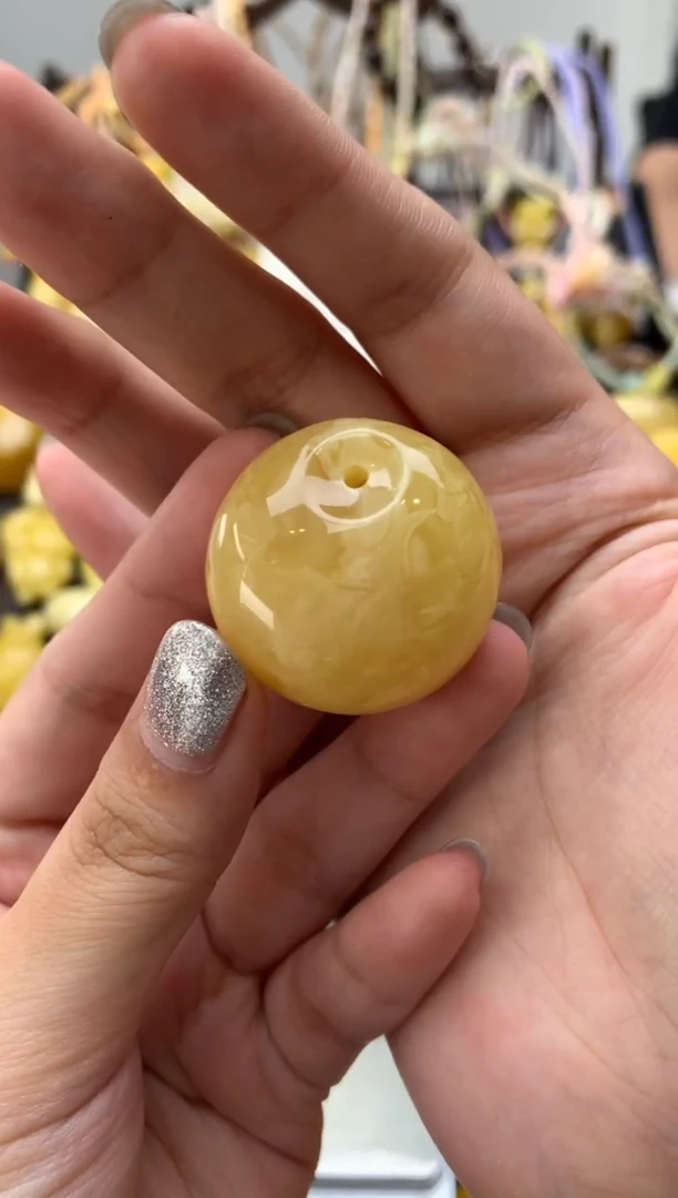 未镶嵌琥珀珠宝奇石**005琥珀蜜蜡微瑕品花粉