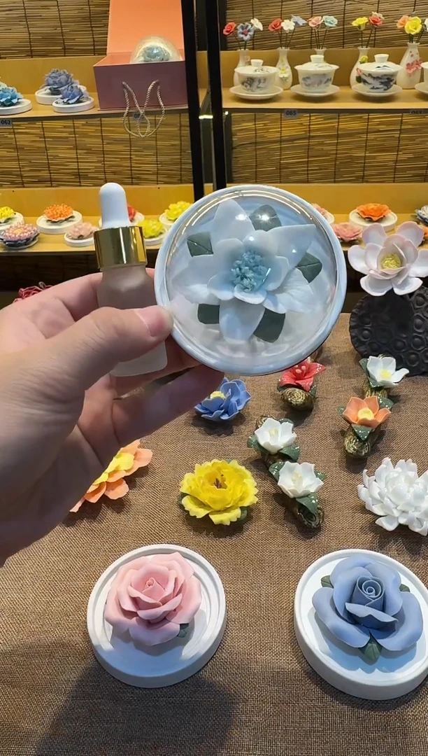 陶瓷陶瓷手捏花   带礼盒
