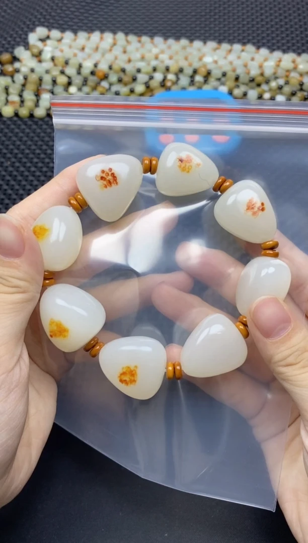 未镶嵌手链和田玉大***道手串