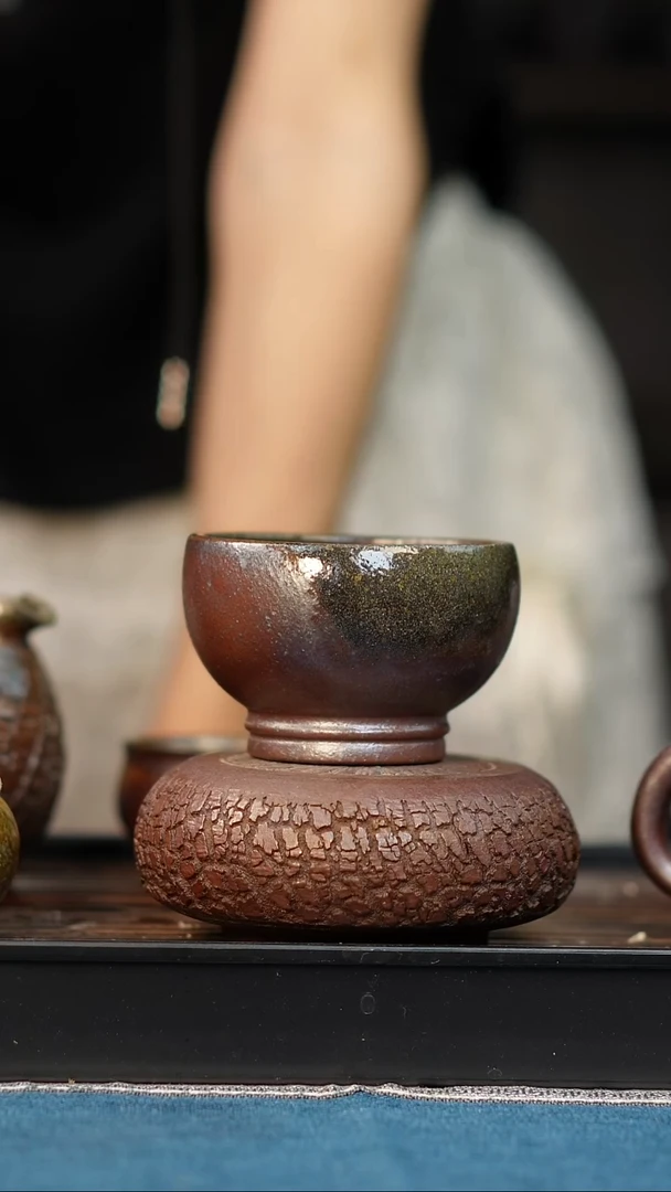 茶壶紫砂瑕疵 柴烧紫砂紫泥杯